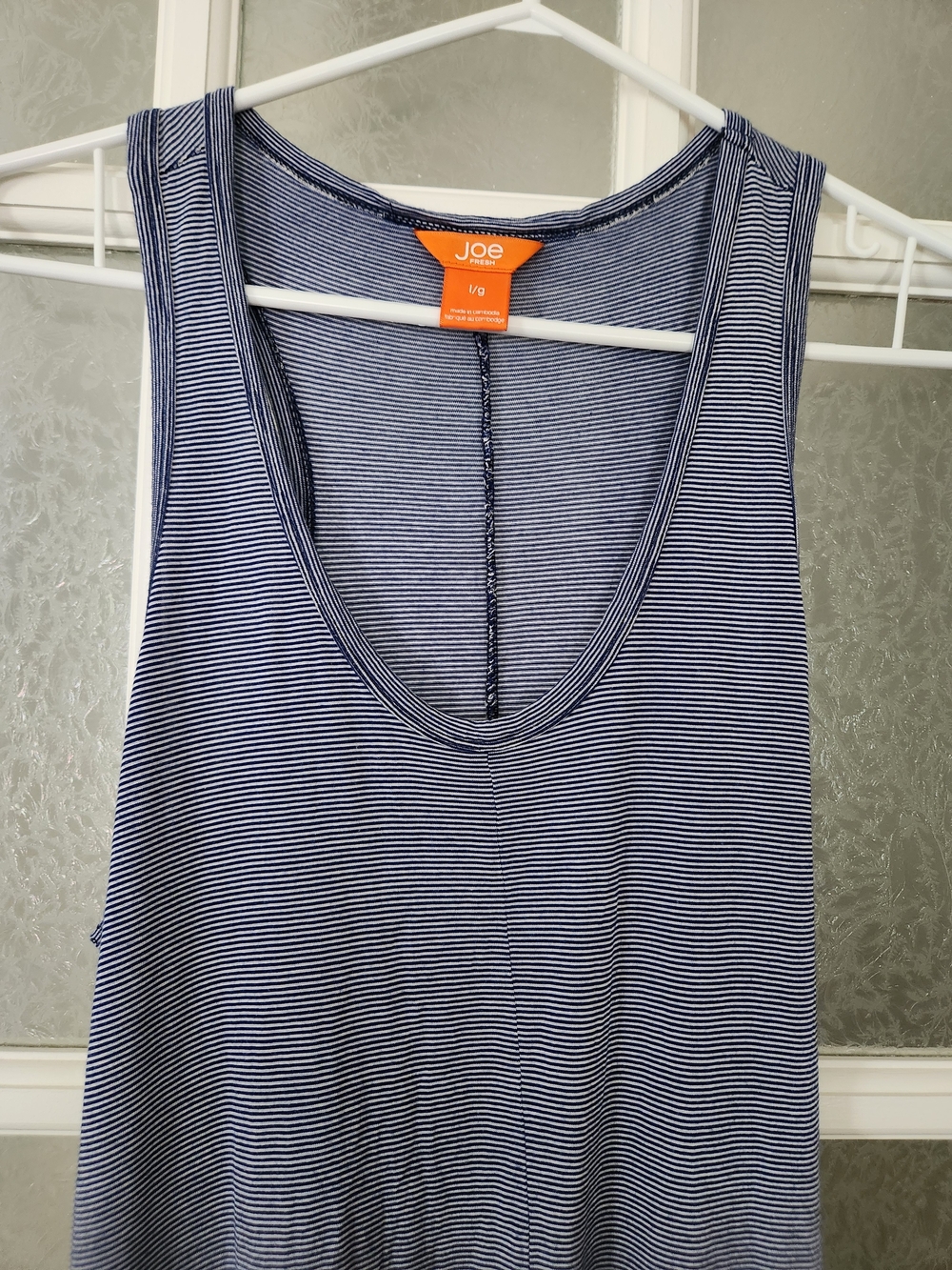 2 for 25***Joe Fresh Navy & White Striped Sleeveless Maxi Dress - Picture 3 of 9